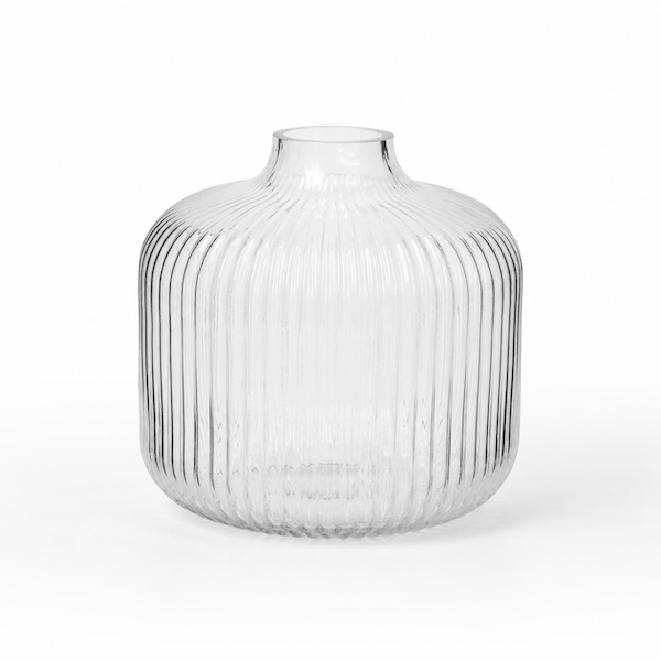Amelie Ribbed Glass Vase
